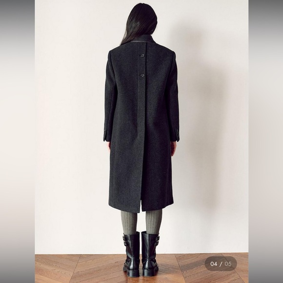 Korean Brand Kuho Plus - Signature Back Button Tailored Coat - Picture 4 of 8